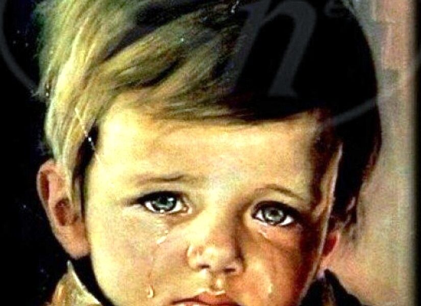 اللوحة الملعونة ضيف لا نعرفه في حجرة الصالون |The Crying Boy painting